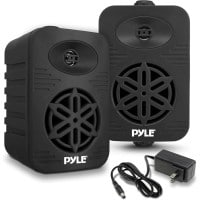 Pyle PDWRBT46BK 4" Outdoor Waterproof Bluetooth Speaker Pair Black